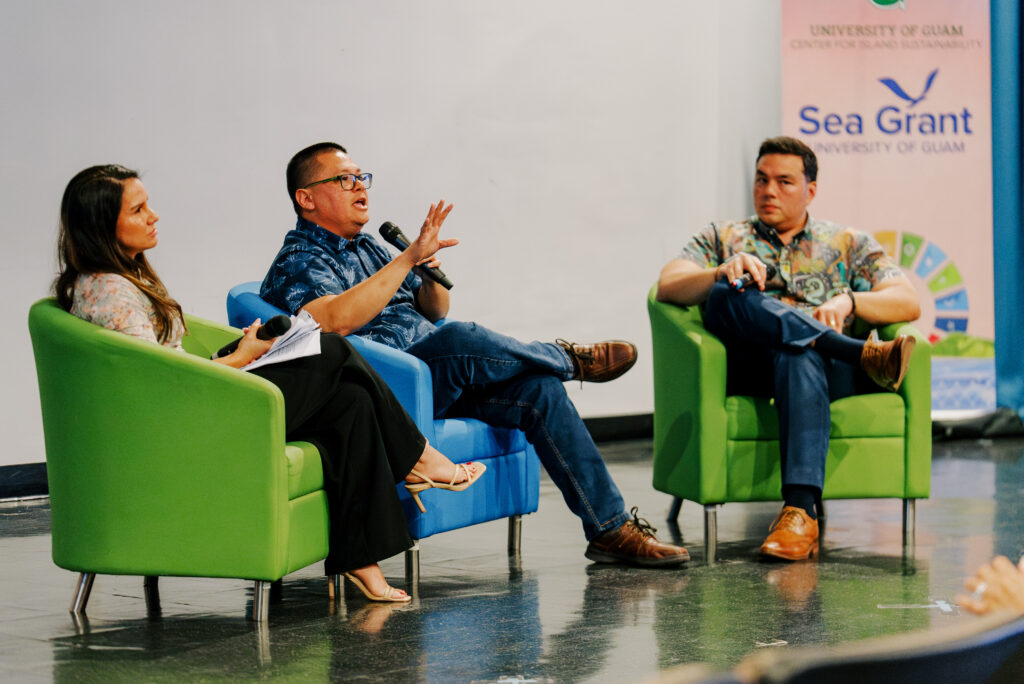 Blue Ocean Law’s Attorneys Isa Ariolla Mook Ph.D. and Julian Aguon participated in a fireside chat moderated by director of the UOG CIS and Sea Grant, Austin Shelton.  The trio discussed legal implications and information regarding deep sea mining in the region as a part of a panel of presentations aimed to provide information for those who needed more regarding the process of sea bed mining to make comments. 