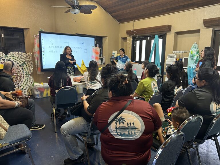 Abby Crain and Francesca De Oro, provides an overview of G3 Makerspace to GDOE librarians.