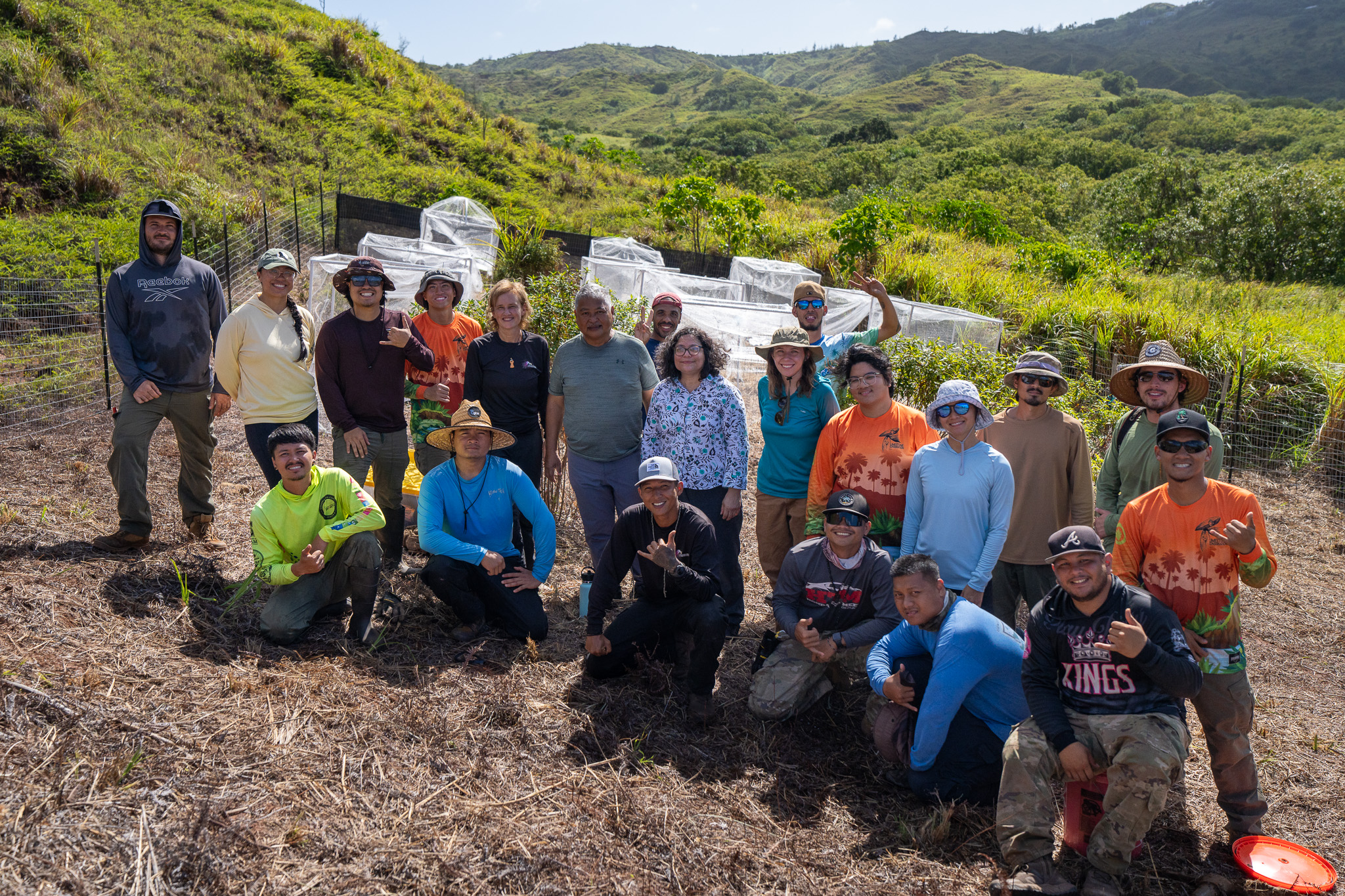 UOG CIS and Sea Grant team members, volunteers and community members partook in the planting that happened at the Atantåno Heritage Preserve in the village of Santa Rita.