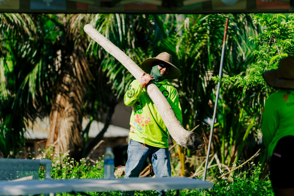 Picture of the G3 Conservation Corps at the Island Beautification event in Tamuning.