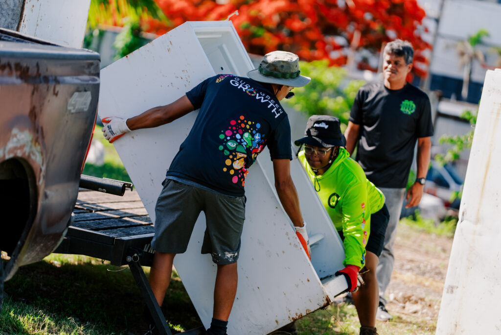 Picture of the G3 Conservation Corps at the Island Beautification event in Tamuning.
