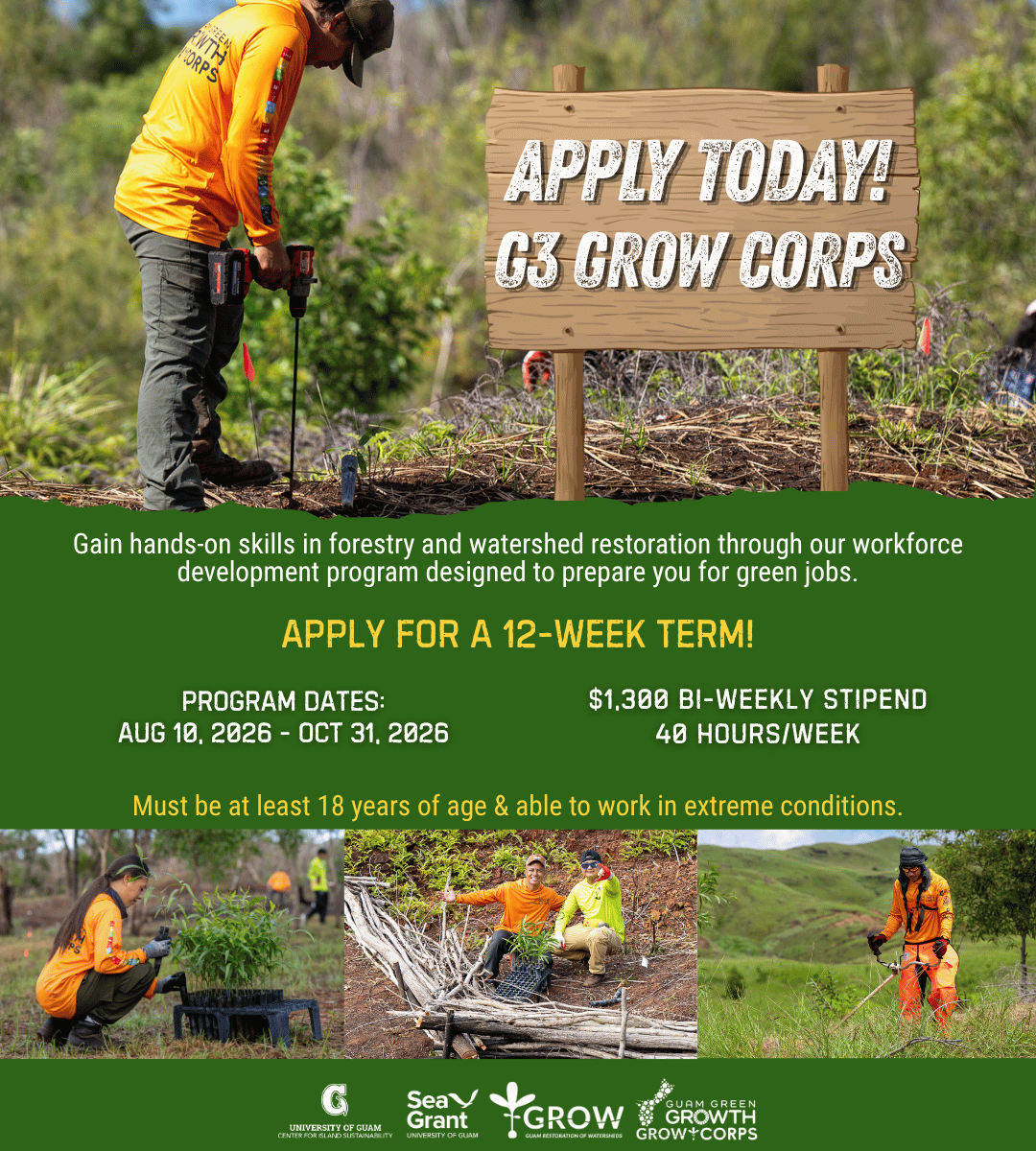 Apply Today! G3 GROW CORPS flyer