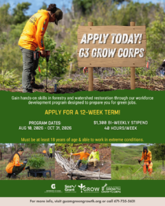 Apply Today! G3 GROW CORPS flyer